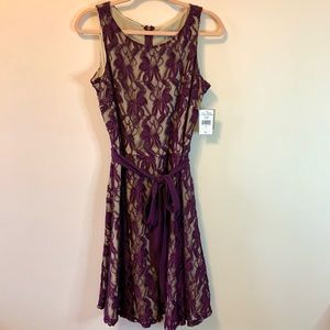 Purple and white dress